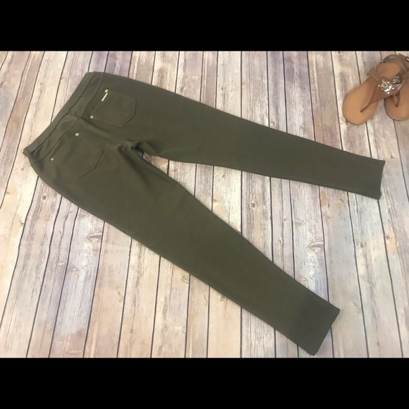 MICHAEL by Michael Kors Green Khaki Jeggings - Picture 4 of 5